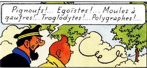 pignouf Tintin Capitaine Haddock injures définition Megadico