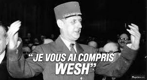 wesh je vous ai compris De Gaulle mot du jour Megadico